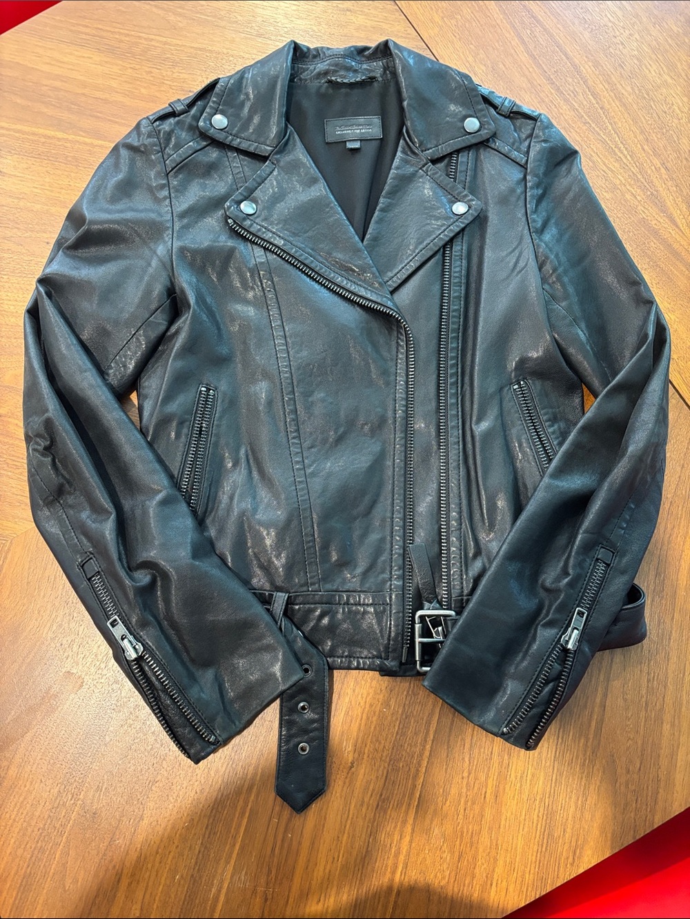Mackage for Aritzia Black Leather Moto Jacket